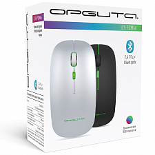 Мышь беспроводная бесшумная с подсветкой 2 в 1 Орбита OT-PCM66 Черная