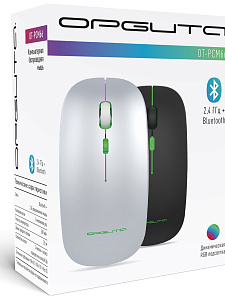 Мышь беспроводная бесшумная с подсветкой 2 в 1 Орбита OT-PCM66 Черная