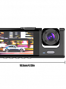 Видеорегистратор автомобильный 3 в 1 с двумя камерами в салон и заднего вида TDS TS-CAR51А