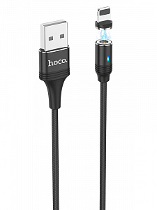 HOCO U76 Черный кабель магнитный USB 2A (iOS Lighting) 1.2м