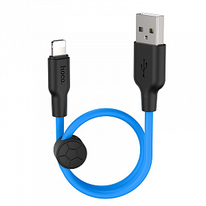 HOCO X21Plus Синий кабель USB 2.4A (iOS Lighting) 0.25м
