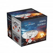 Плитка газовая туристическая с ветрозащитой Огонек OG-TRD03