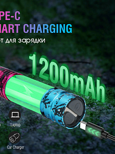 BORUIT V8 Голубой/Фиолетовый фонарь ручной