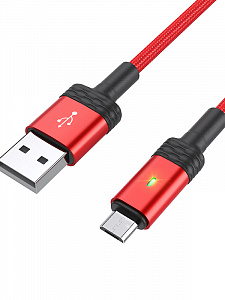 BOROFONE BU30 Красный кабель USB 2.4A (microUSB) 1.2м