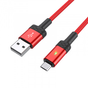 BOROFONE BU30 Красный кабель USB 2.4A (microUSB) 1.2м
