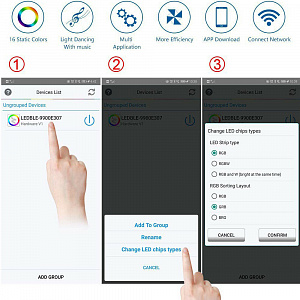Огонек OG-LDL35 LED контроллер DC 5-28В (Bluetooth, CNW, 5.5мм)