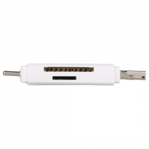 Орбита OT-PCR16 Белый картридер OTG (TF, SD, microUSB, Type-C)