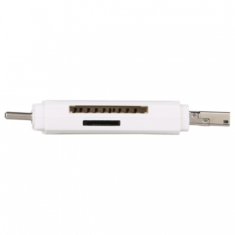 Орбита OT-PCR16 Белый картридер OTG (TF, SD, microUSB, Type-C)