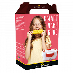Ланч-бокс для еды с подогревом 220В Огонёк OG-HOG01 Красный