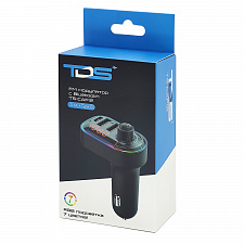FM-модулятор трансмиттер автомобильный с Bluetooth TDS TS-CAF12