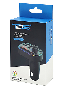 FM-модулятор трансмиттер автомобильный с Bluetooth TDS TS-CAF12