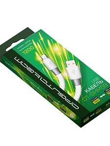 Орбита OT-SMM59 Белый кабель USB 4А (microUSB) 1.2м