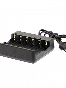 Зарядное устройство для аккумуляторов 18650 на 6 слотов Орбита OT-APZ12