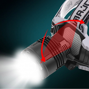 Патриот PT-FLG43 фонарь налобный (1L, 2*18650, ZOOM)