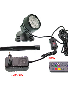 Светильник лампа для аквариума светодиодная RGB Огонек OG-LDP19