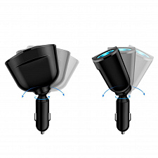 Разветвитель прикуривателя автомобиля на 2 гнезда + 2*USB, зарядка для автомобиля TDS TS-CAU68B