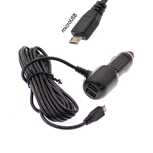 TDS TS-CAU61 Шнур питания в прикуриватель (3.5м, 12-24В, microUSB+2USB)