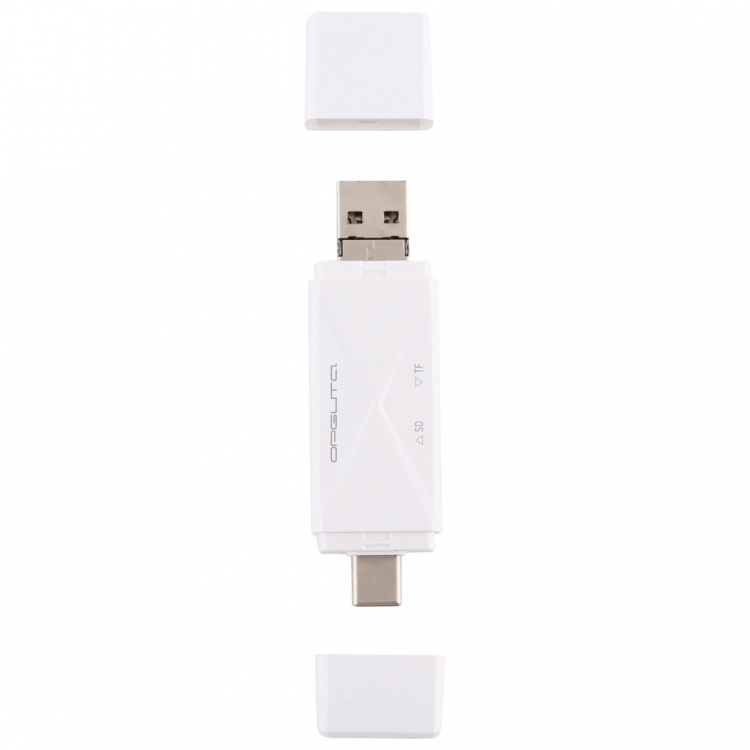 Орбита OT-PCR16 Белый картридер OTG (TF, SD, microUSB, Type-C)