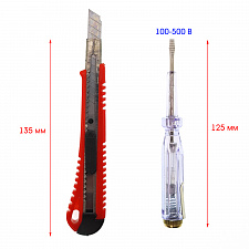 Паяльник электрический с терморегулятором, набор с индикаторной отверткой 30 в 1 Помощник PM-INP27