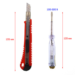 Паяльник электрический с терморегулятором, набор с индикаторной отверткой 30 в 1 Помощник PM-INP27