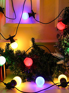 Гирлянда уличная 30 лампочек RGB 15м Огонёк OG-LDG25