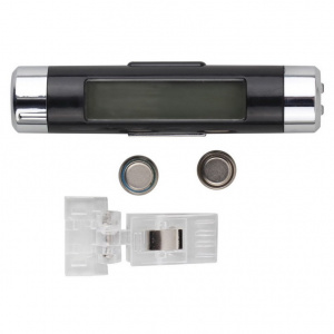 Часы автомобильные электронные с термометром Орбита OT-CLC01