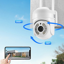 Камера видеонаблюдения wi-fi уличная поворотная 2 Mp Wi-Fi Орбита OT-VNI55