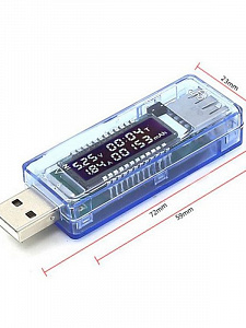 KEWEISI KWS-V20 USB тестер (4-20В, 3А)