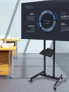 Стойка для телевизора напольная на колесиках до 55 дюймов Орбита OT-HOD21