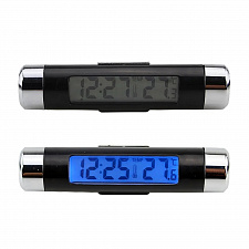 Часы автомобильные электронные с термометром Орбита OT-CLC01