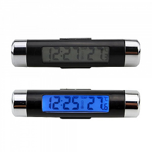 Часы автомобильные электронные с термометром Орбита OT-CLC01