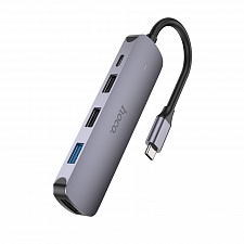 HOCO HB27 концентратор USB (3*USB, PD60W, HDMI)