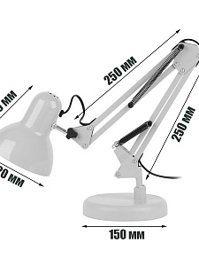 Огонек OG-LDP35 Белый светильник настольный (E27) НЕ В ЗАВОДСКОЙ КОРОБКЕ