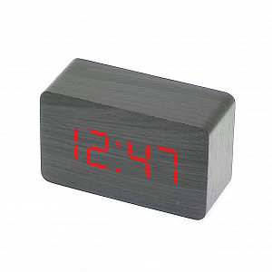 VST 863-1 Красные часы настольные (ЧЁРНЫЕ)(без блока)