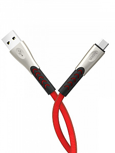 HOCO U48 Красный кабель USB 2.4А (microUSB) 1.2м