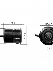 Камера заднего вида автомобильная врезная 500ТВЛ TDS TS-CAV25