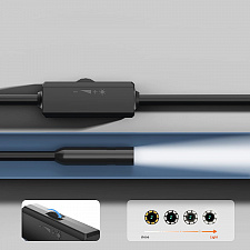 Эндоскоп гибкая камера для айфона (Iphone) Lightning с подсветкой 2м Орбита OT-SME18