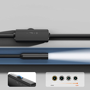 Эндоскоп гибкая камера для айфона (Iphone) Lightning с подсветкой 2м Орбита OT-SME18