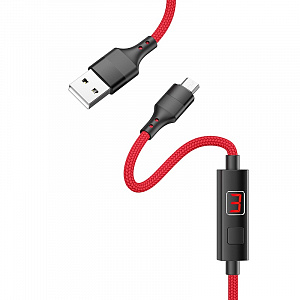HOCO S13 Красный кабель USB 2.4A (microUSB) 1.2м