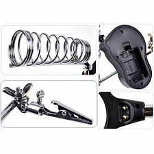 Третья рука для пайки с подсветкой, универсальный держатель на подставке с лупой 2 руки Орбита OT-INL03