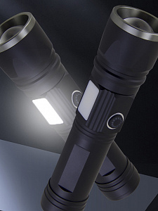 Патриот PT-FLR38 Черный фонарь ручной (1L, 18650.,ZOOM)