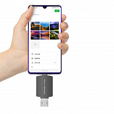 Орбита OT-PCR25 картридер OTG (TF, SD, microUSB, Type-C)