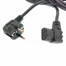 Кабель питания сетевой C13 для компьютера угловой 1.5м Орбита OT-ELS08 Черный