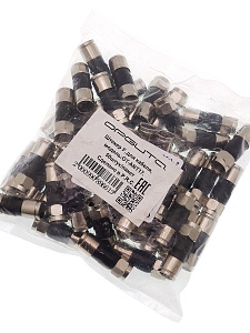 Орбита OT-AVT17 штекер F компрессионный-обжимной (RG-6 резин.кольцо) (УПАКОВКА 50ШТ)