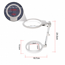Лупа настольная с подсветкой на гибкой ноге Орбита INL53