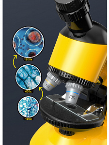 Микроскоп детский для наблюдения с кейсом в виде столика Орбита OT-INL83