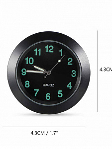 Часы автомобильные светящиеся в темноте металлические Орбита OT-CLC02