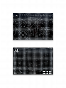 Коврик, мат для резки А3 (450х300 мм) двусторонний черный Орбита OT-OCC01