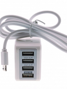 Орбита OT-APU51 ЗУ с 4*USB + кабель Micro USB (5В, 2400mA)