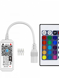 Огонек OG-LDL25 LED контроллер DC 5-28В (Wi-Fi, RGB, 4PIN, пульт)